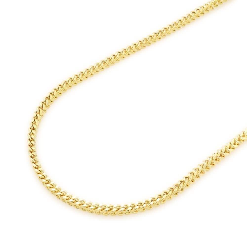 14K Yellow Gold 2mm Franco Chain Necklace DailySale