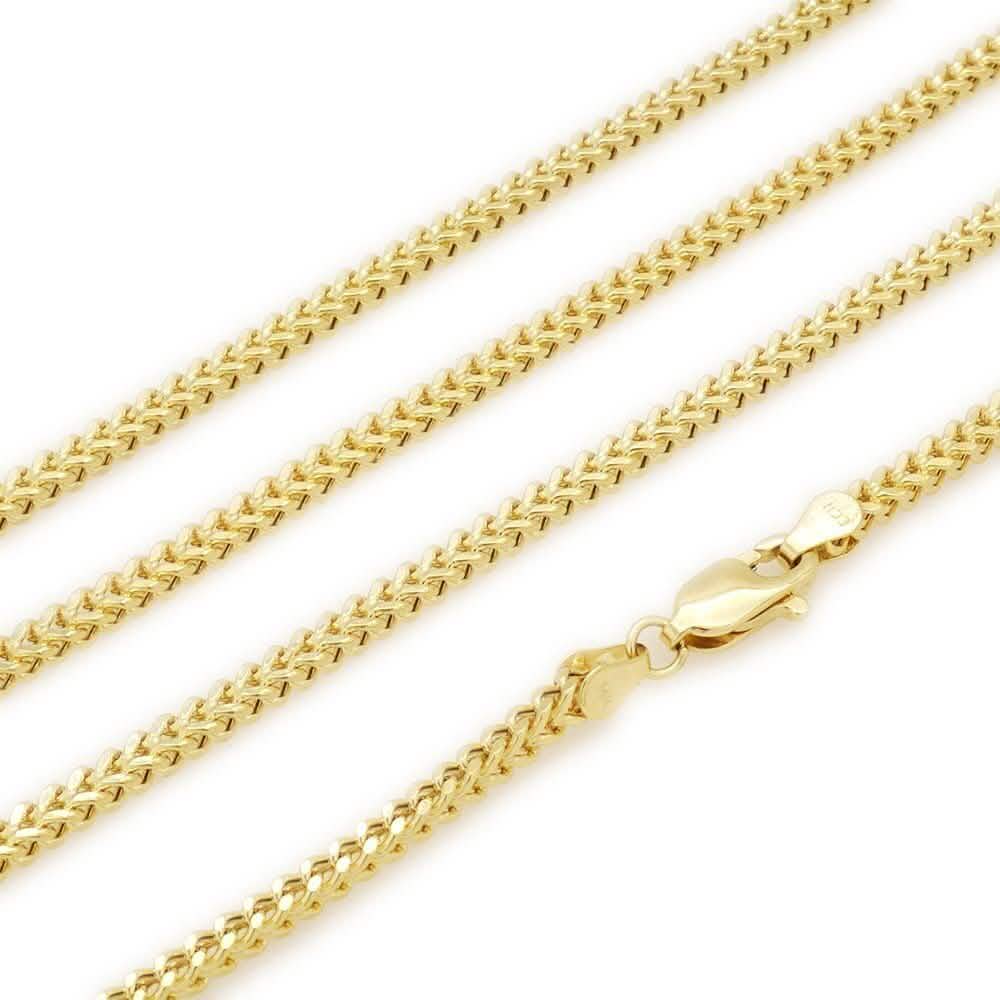 14K Yellow Gold 2mm Franco Chain Necklace DailySale