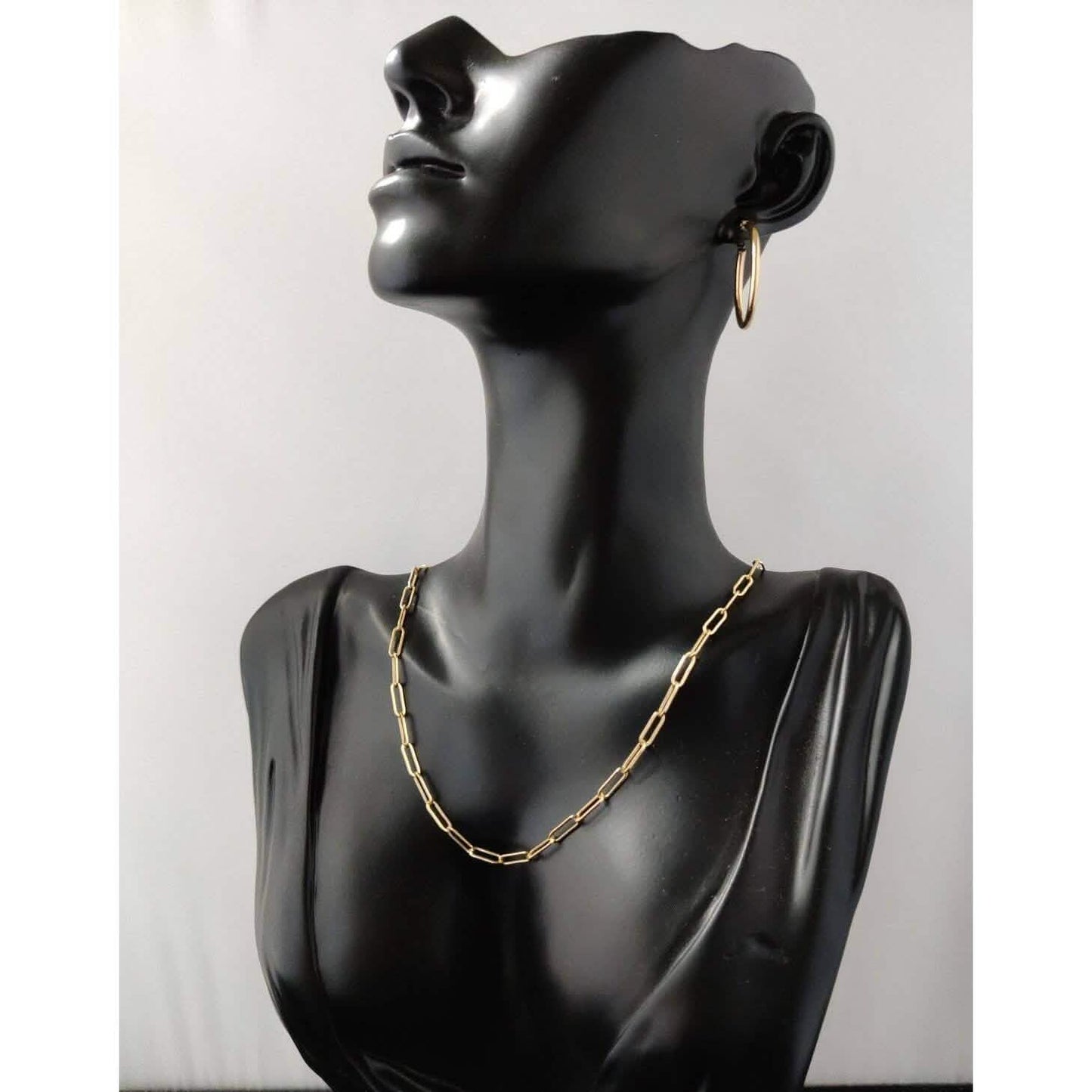 14k Yellow Gold 4mm Paperclip Chain Cable Link Necklace DailySale