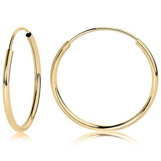 14K Yellow Gold Endless Hoop Earrings DailySale