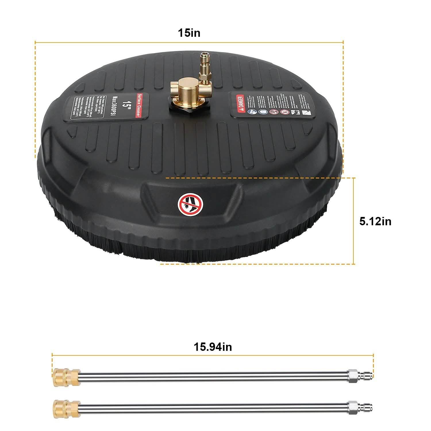 15" High Pressure Flat Surface Cleaner DailySale