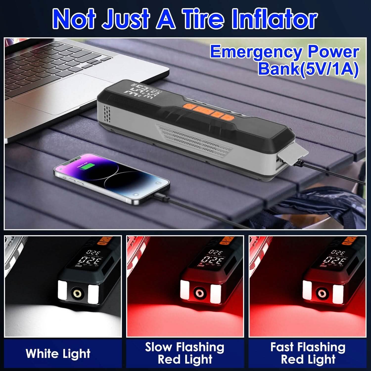 150 PSI Portable Tire Inflator Cordless Digital Air Compressor DailySale