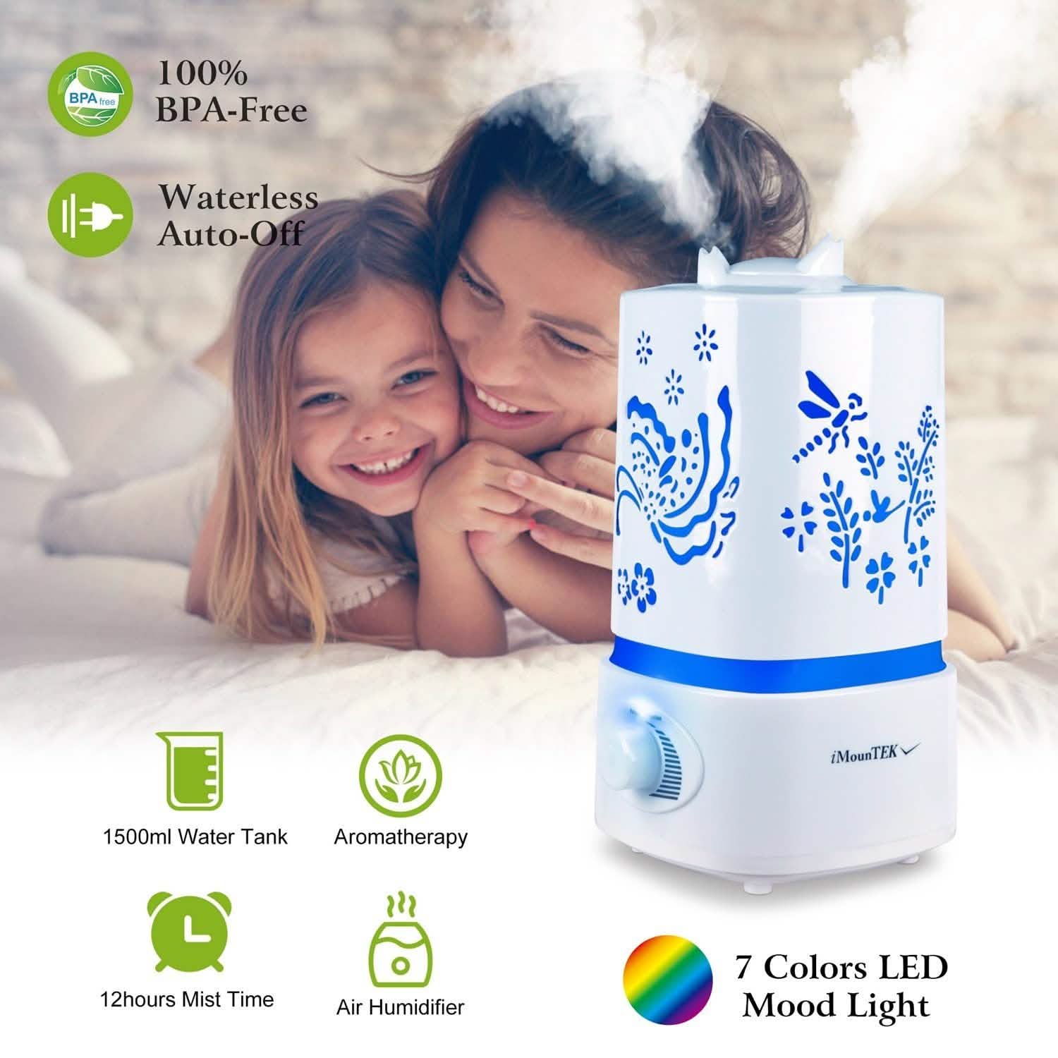 1500ml Ultrasonic Aroma Essential Oil Diffuser DailySale