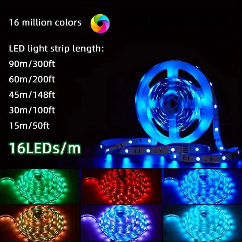 150FT Smart Led RGB LED Lights Music Sync Color Changing Light with App DailySale