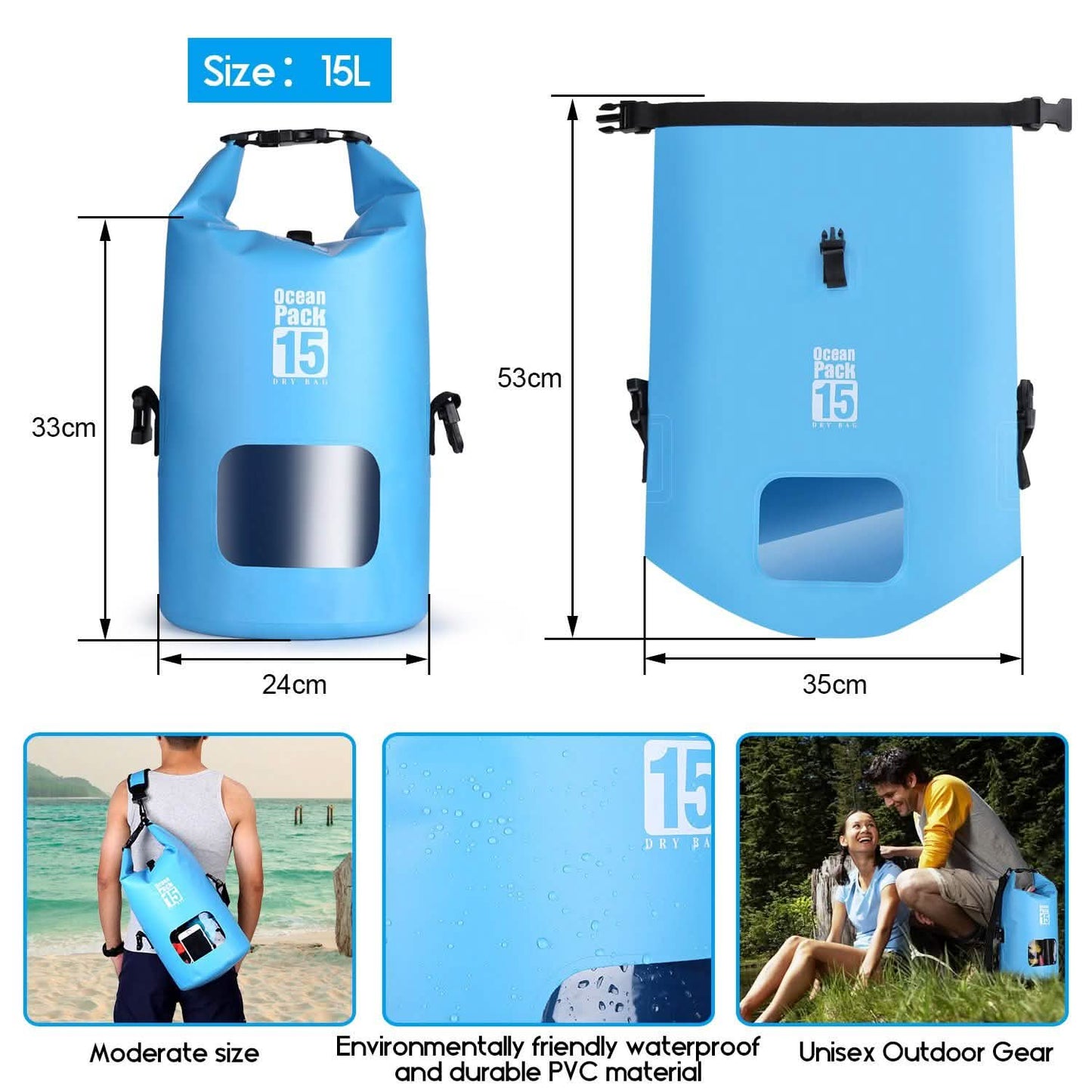 15L Waterproof Lightweight Dry Bag DailySale