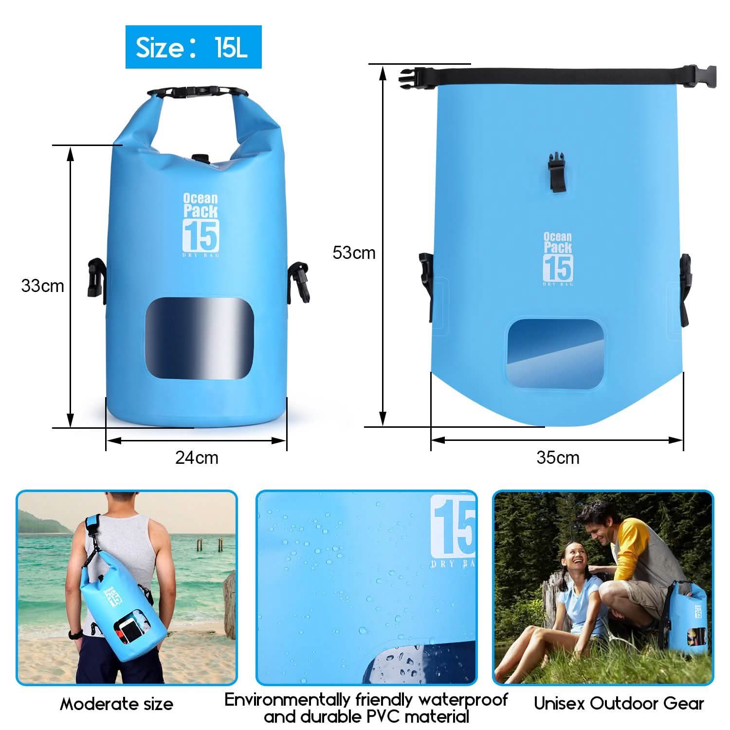 15L Waterproof Lightweight Dry Bag DailySale