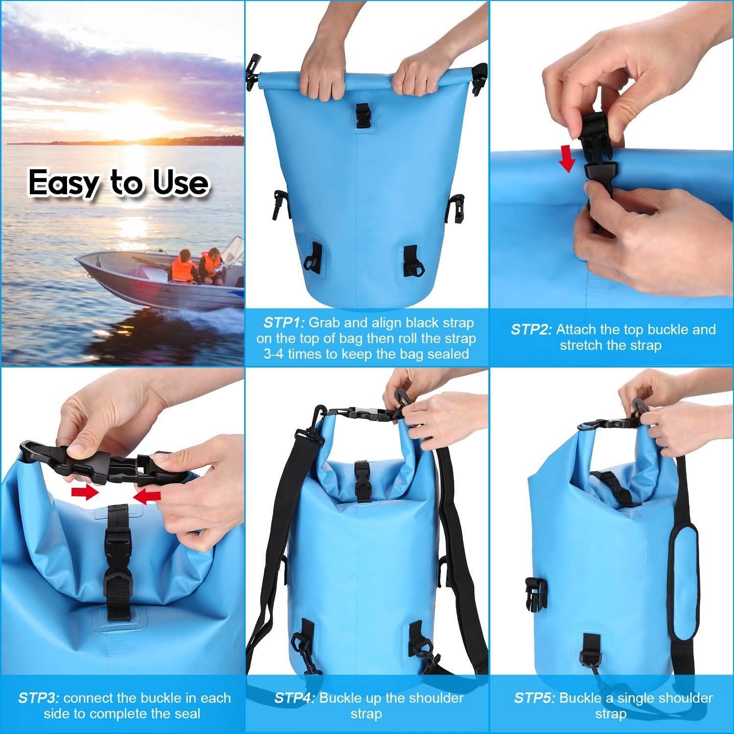 15L Waterproof Lightweight Dry Bag DailySale