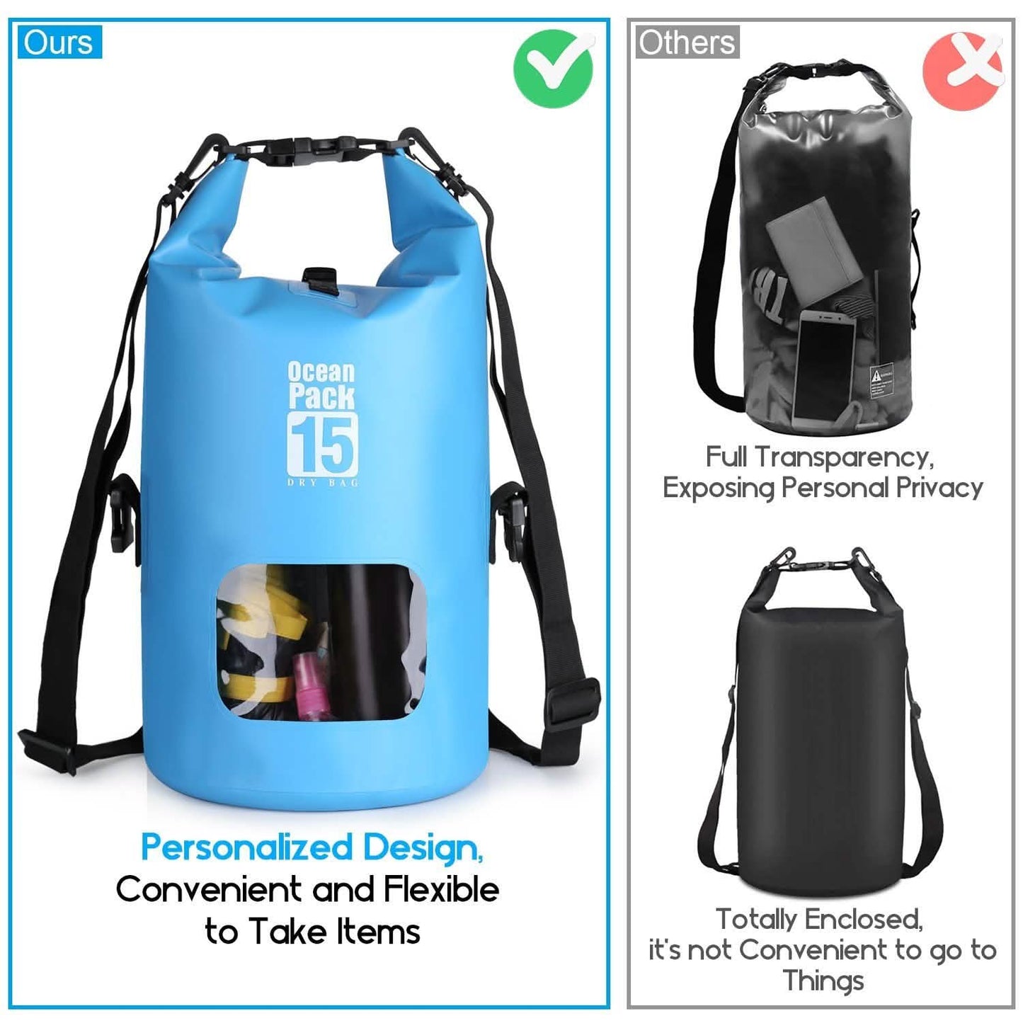 15L Waterproof Lightweight Dry Bag DailySale