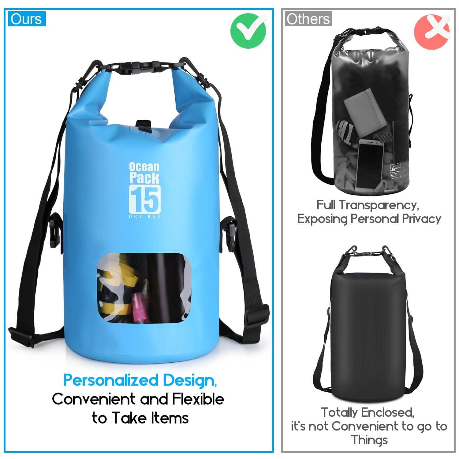 15L Waterproof Lightweight Dry Bag DailySale