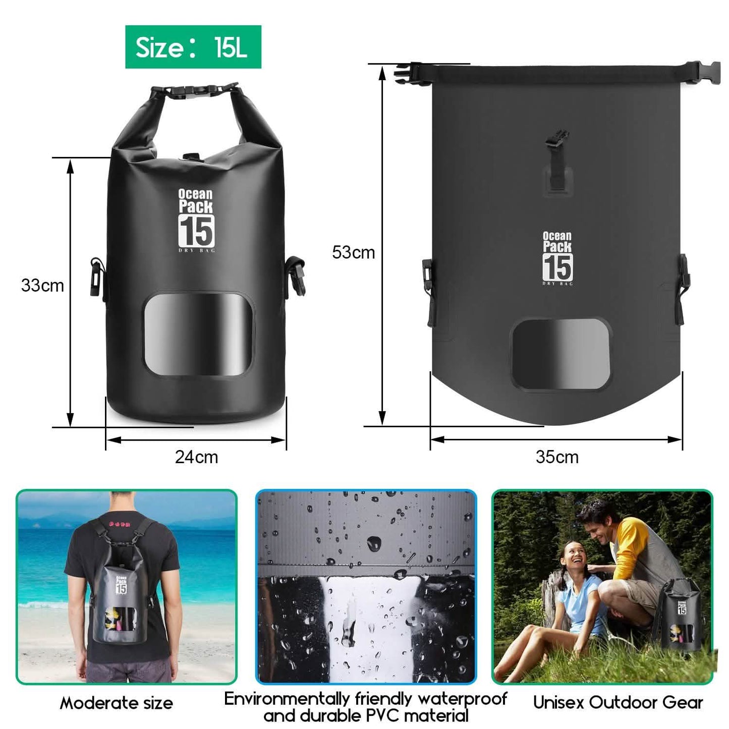 15L Waterproof Lightweight Dry Bag DailySale