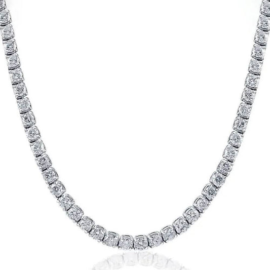 16" 20Ct Diamond Tennis Necklace 14k White Gold Lab Grown DailySale