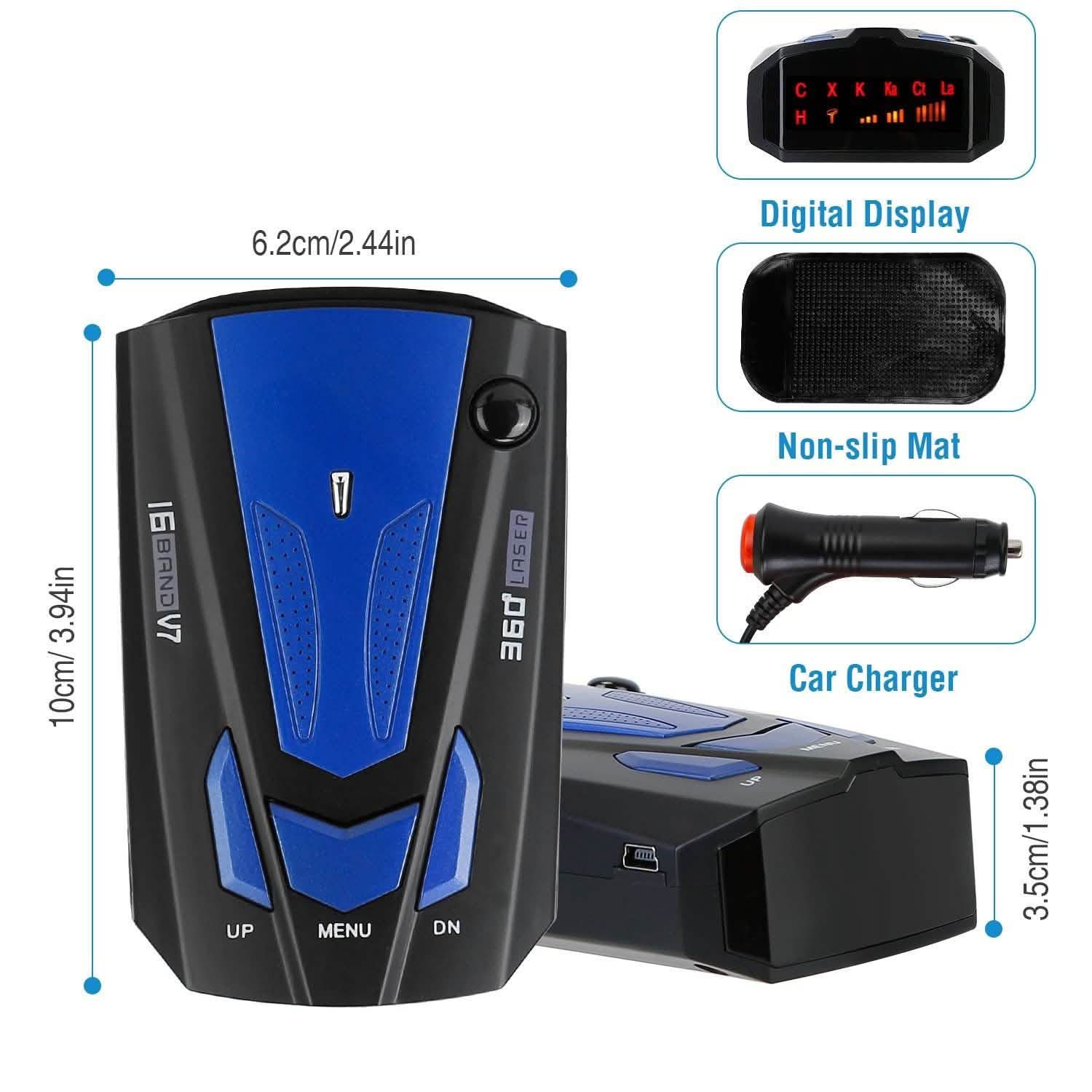 16 Band V7 Speed Safety Voice Alert Car Radar Detector DailySale