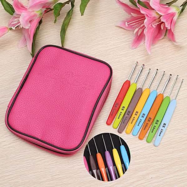 16-Piece: Colored Crochet Hooks Yarn DailySale