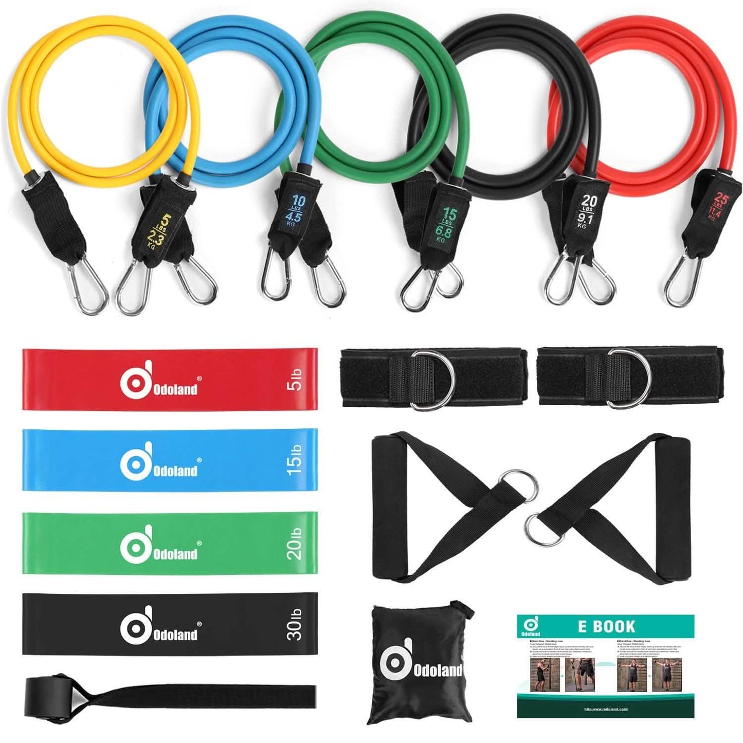 16-Pieces: Resistance Bands Set for Burning Fat & Muscle Strength DailySale