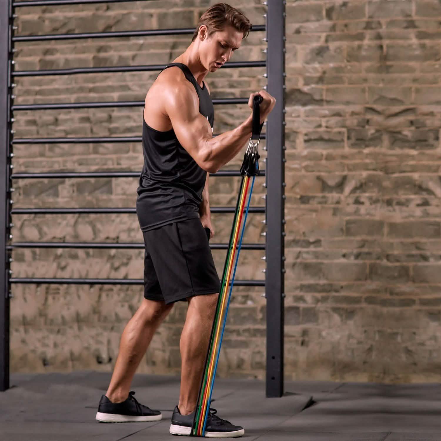 16-Pieces: Resistance Bands Set for Burning Fat & Muscle Strength DailySale