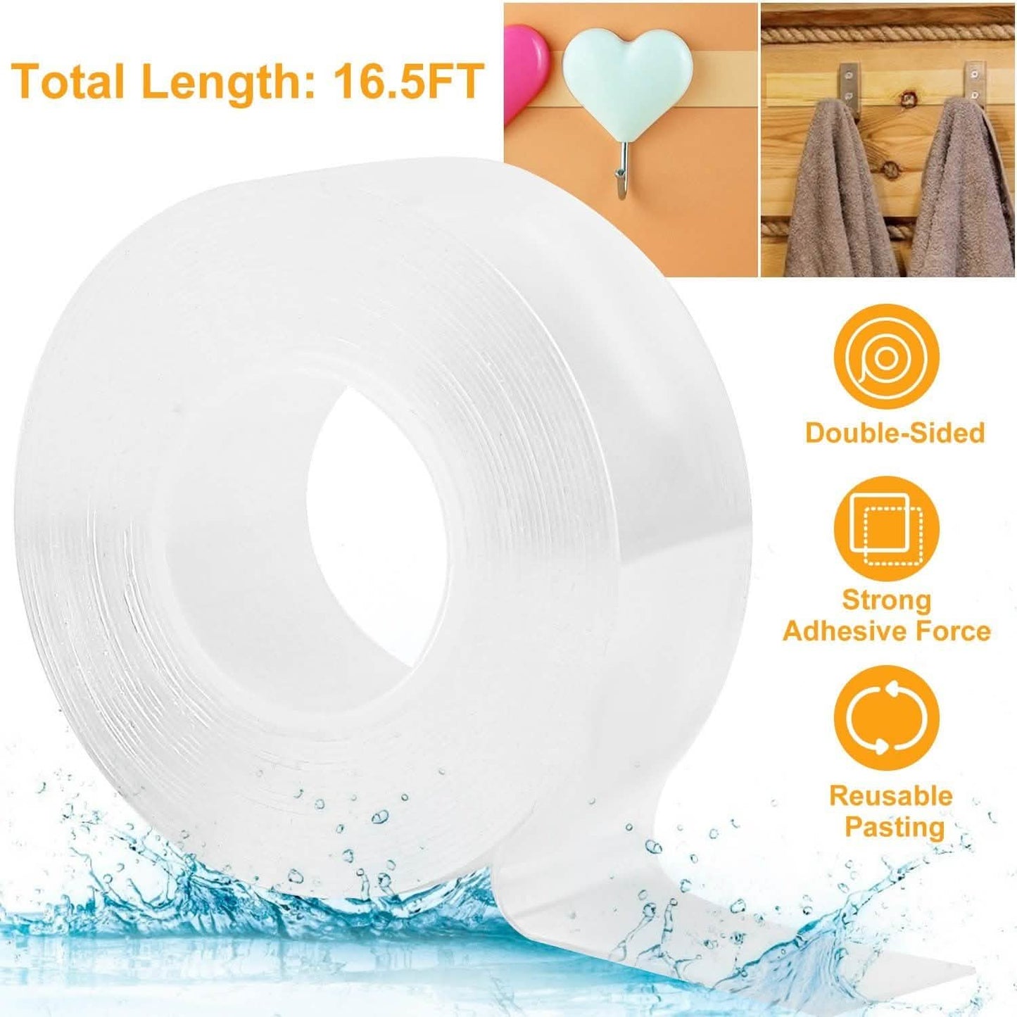 16.5FT Nano Double Sided Adhesive Tape DailySale