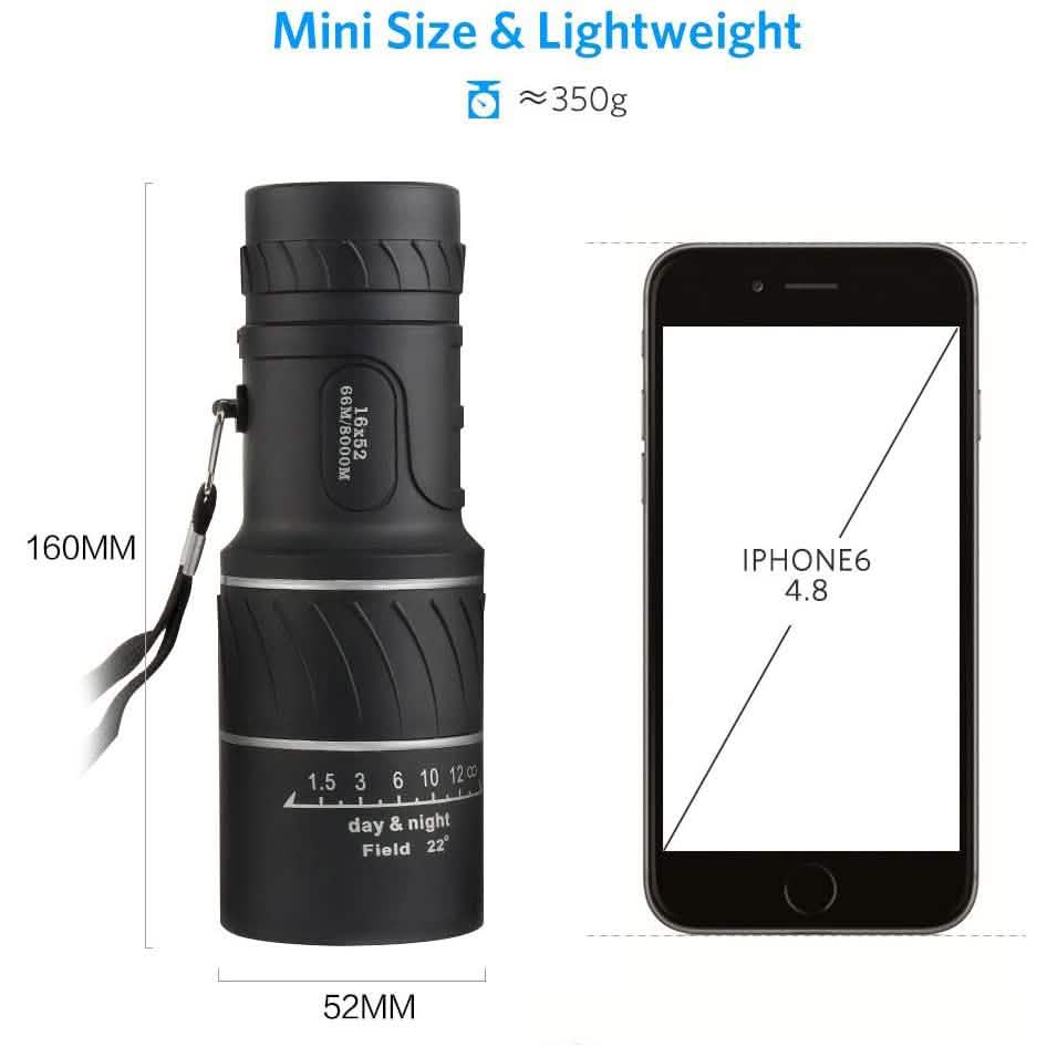 16x52 Monocular Dual Focus Optics Zoom Telescope DailySale