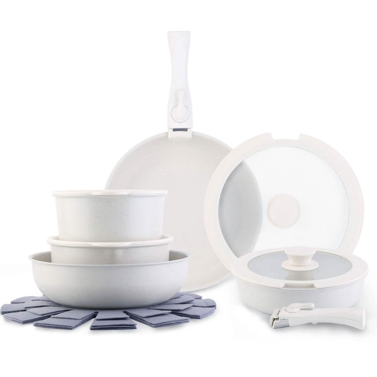17-Pieces: Nonstick Cookware Set Induction Kitchen Pots and Pans DailySale