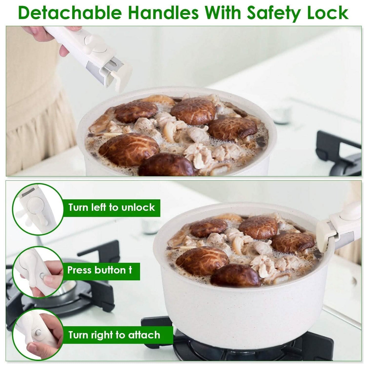 17-Pieces: Nonstick Cookware Set Induction Kitchen Pots and Pans DailySale