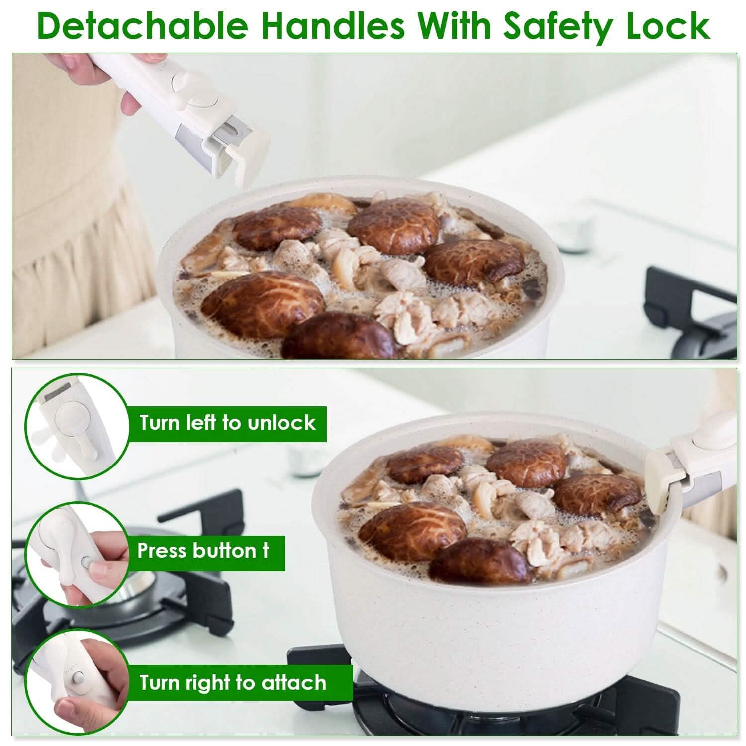 17-Pieces: Nonstick Cookware Set Induction Kitchen Pots and Pans DailySale