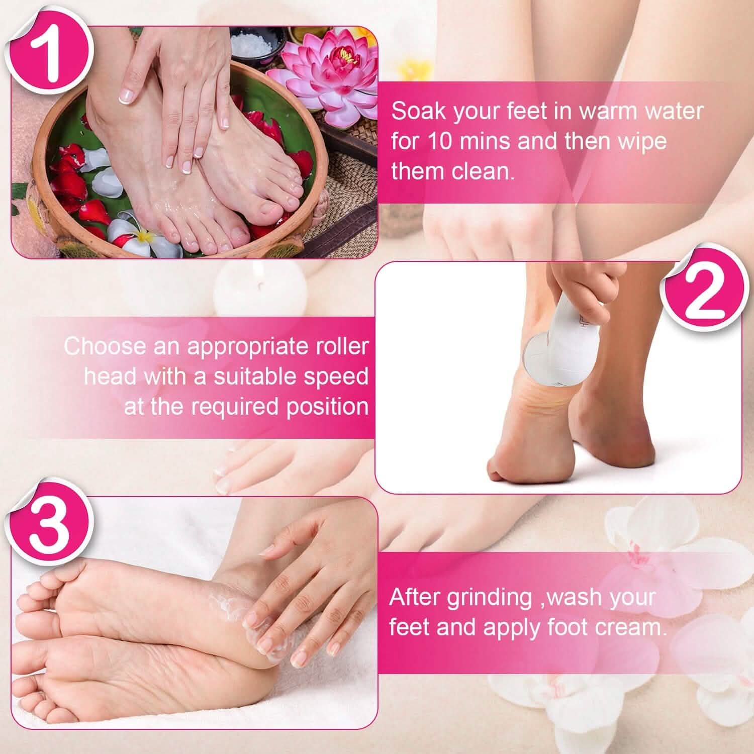 17-Pieces Set: Electric Foot Callus Remover with Vacuum Foot Grinder Rechargeable DailySale