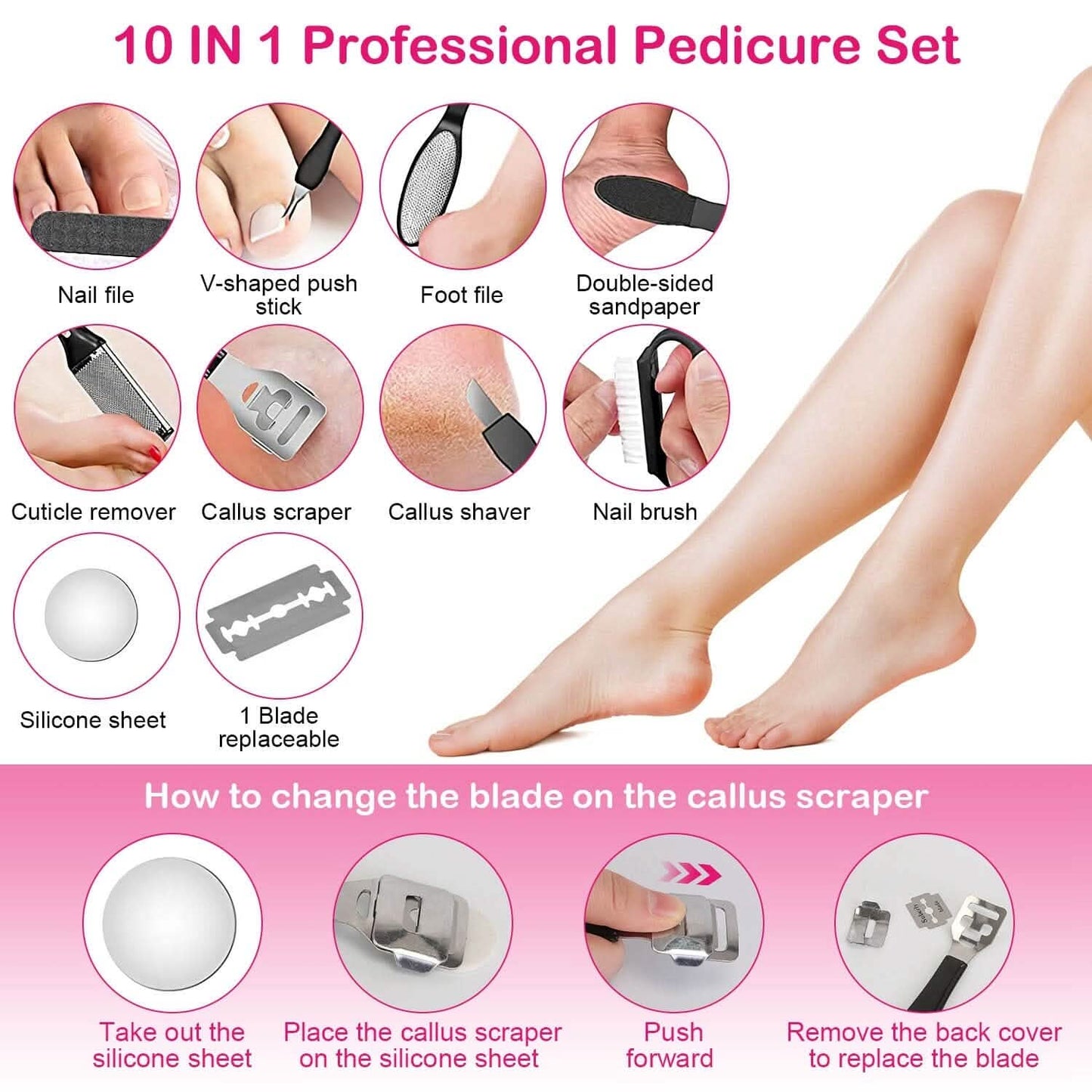 17-Pieces Set: Electric Foot Callus Remover with Vacuum Foot Grinder Rechargeable DailySale