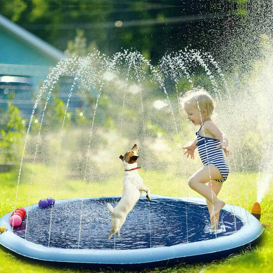 170CM Splash Play Mat Inflatable Water Toy Sprinkler Pad Kid Toddler Dog DailySale