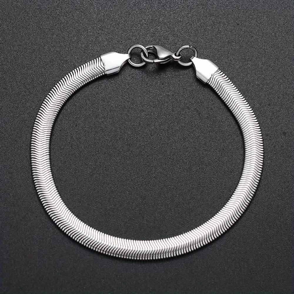 6mm Stainless Steel Snake Chain Bracelet – Unisex DailySale