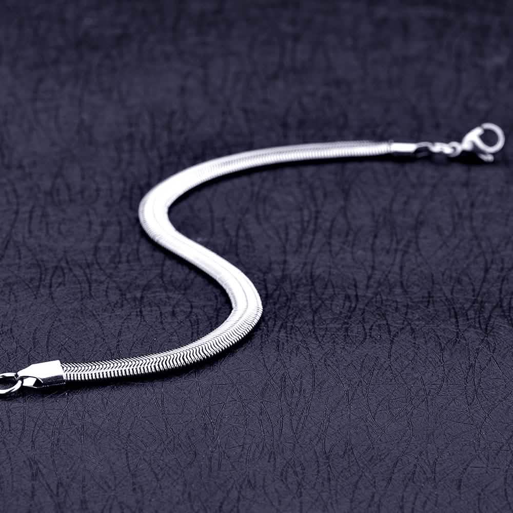 6mm Stainless Steel Snake Chain Bracelet – Unisex DailySale