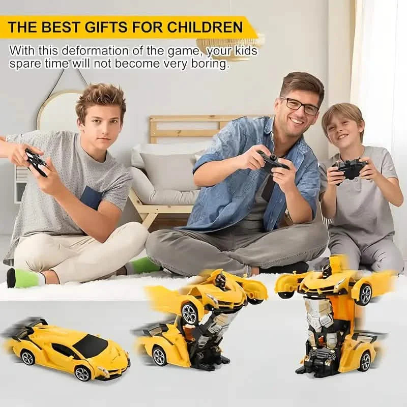 1:18 Remote Control Deformation Robot Car with LED Lights – 360° Drift, USB Rechargeable DailySale