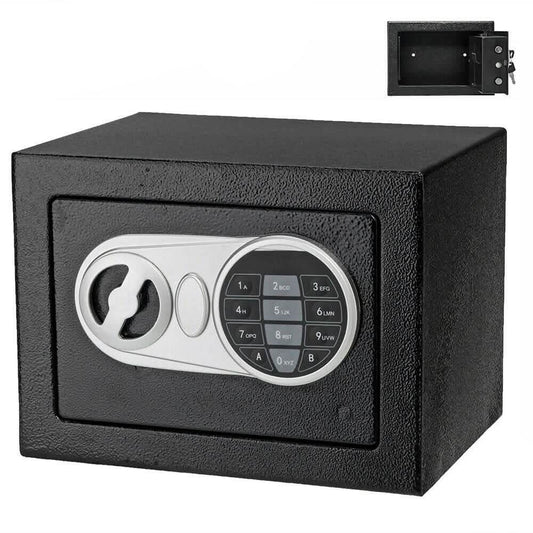 17E Home Use Upgraded Electronic Password Steel Plate Safe Box Black DailySale