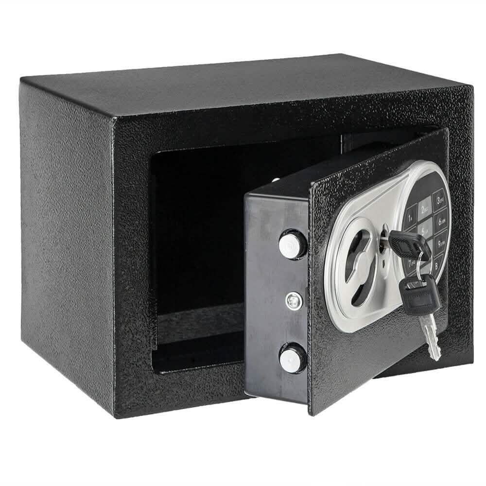 17E Home Use Upgraded Electronic Password Steel Plate Safe Box Black DailySale