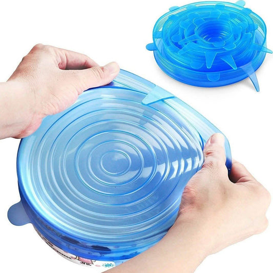 18-Pack: Stretchable Silicon Blue Cover Lid DailySale