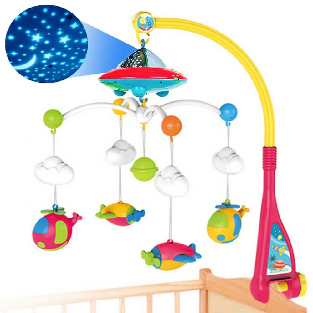 180 Melodies Music Crib Toy Twinkle Light Mobile Cot Bed Bell Box Baby Rattles DailySale