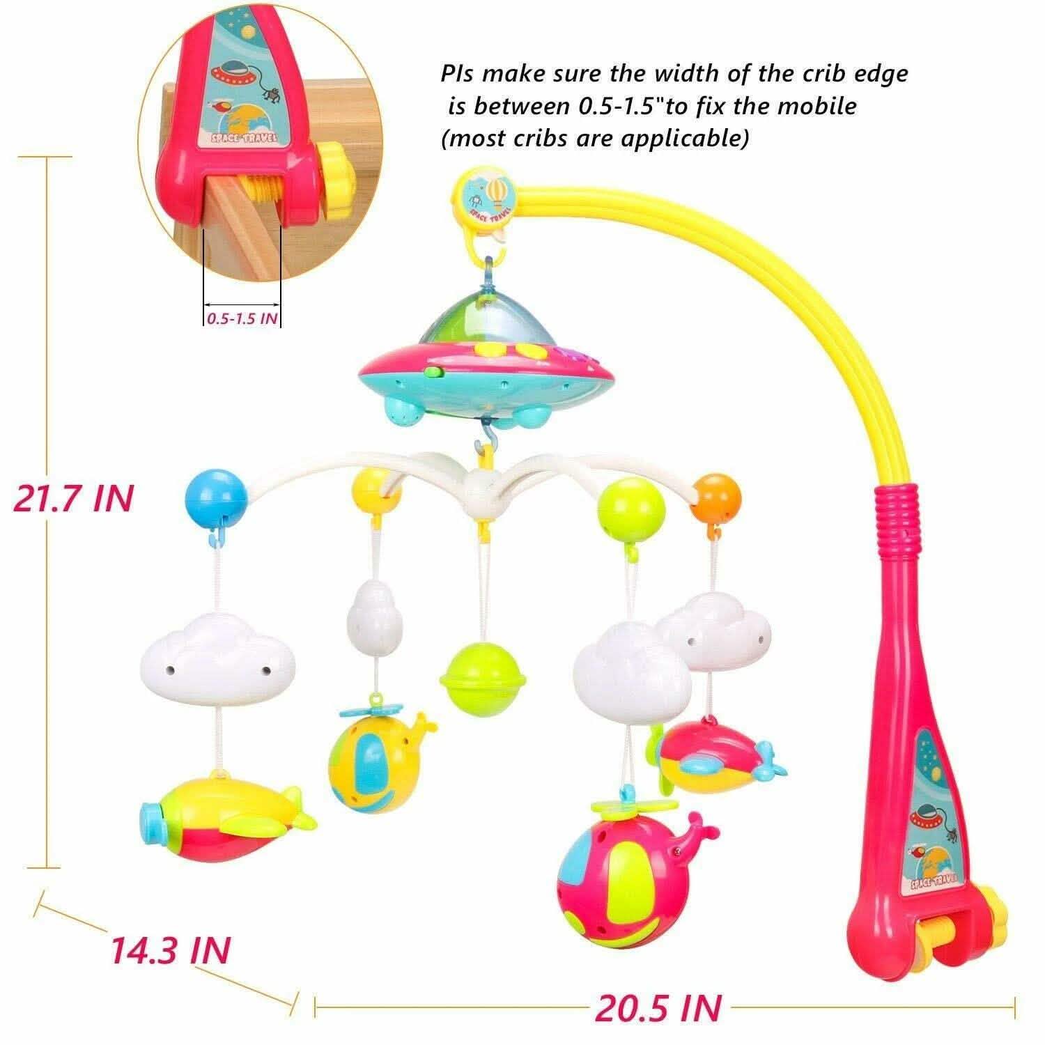180 Melodies Music Crib Toy Twinkle Light Mobile Cot Bed Bell Box Baby Rattles DailySale