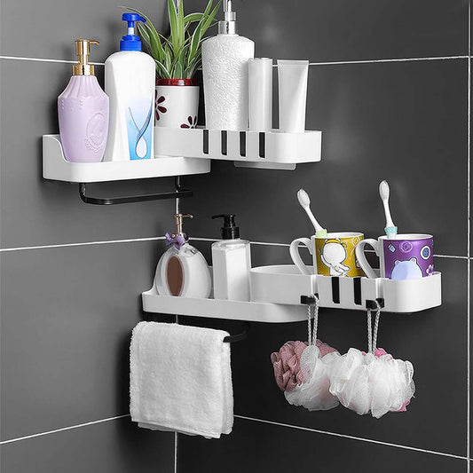 180° Rotatable Bathroom Corner Caddy Shelf DailySale