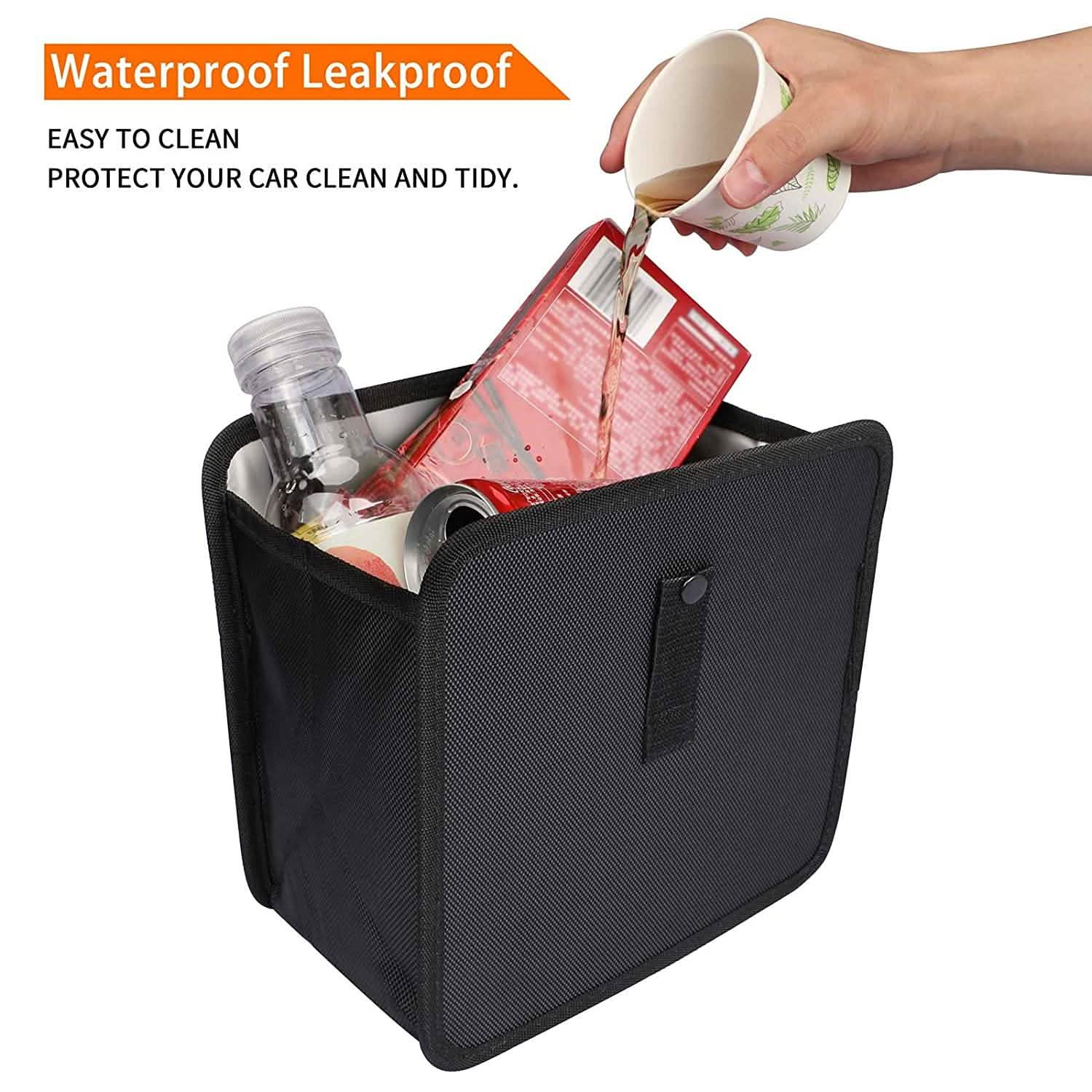 1.85 Gallon Hanging Car Trash Can Waterproof Litter Garbage Bag Organizer DailySale