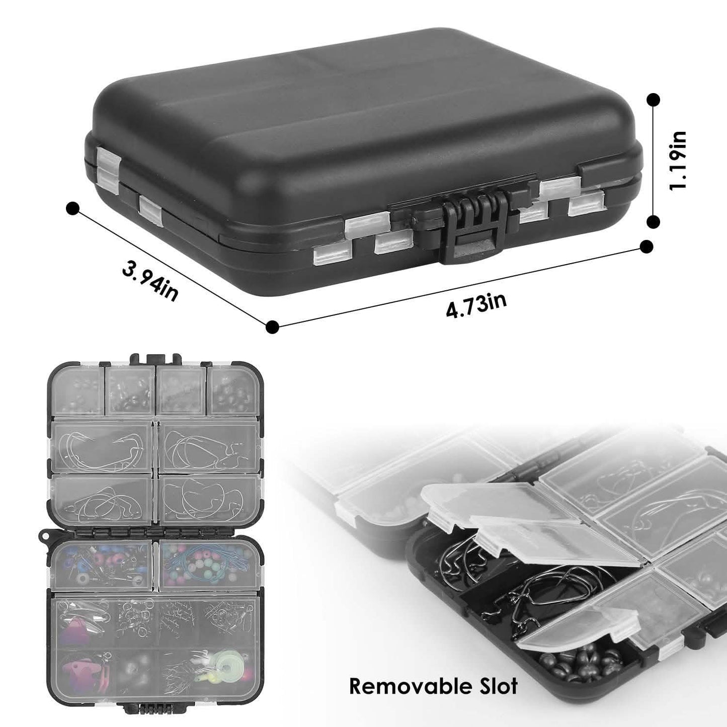 188-Pieces: Portable Fishing Accessory Kit with Tackle Box DailySale