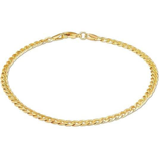 18K Gold Curb Cuban Link Chain Bracelet 8" DailySale