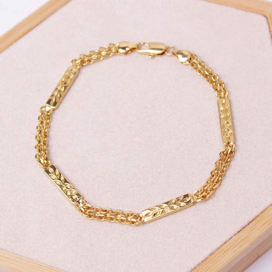 18K-Gold-Filled Bismark/Bar Anklet DailySale