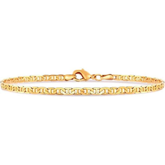 18K Gold Flat Marina Link Anklet for Women DailySale