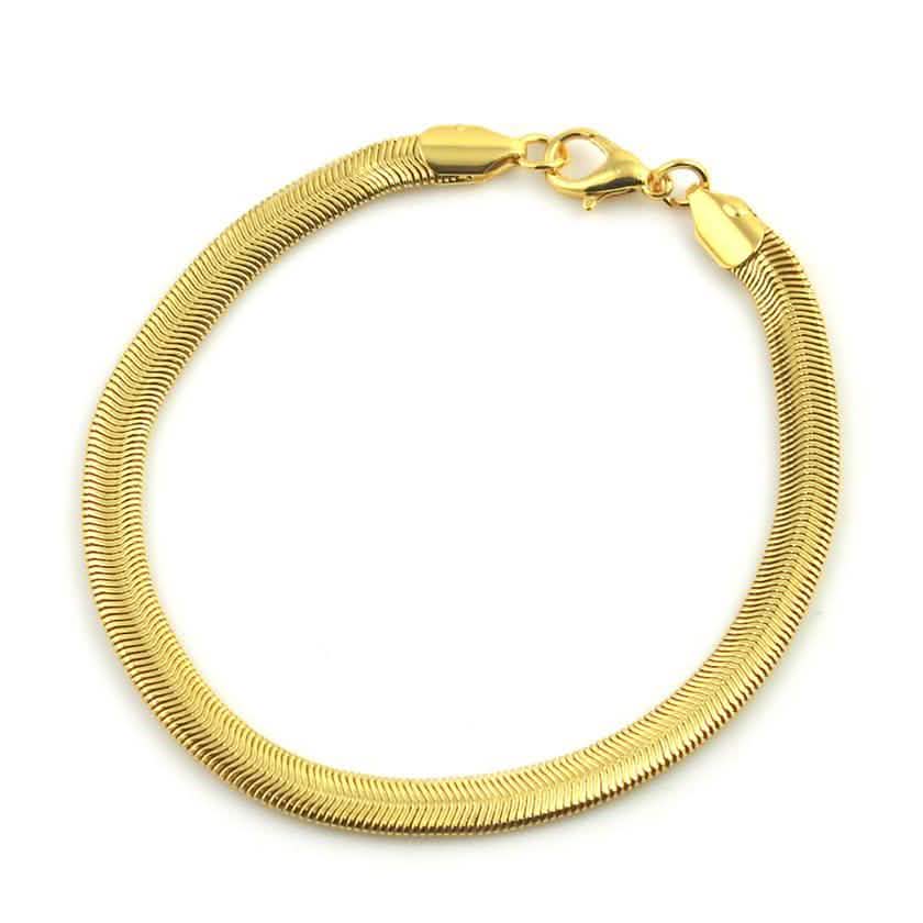 18K Gold Herringbone Anklet DailySale