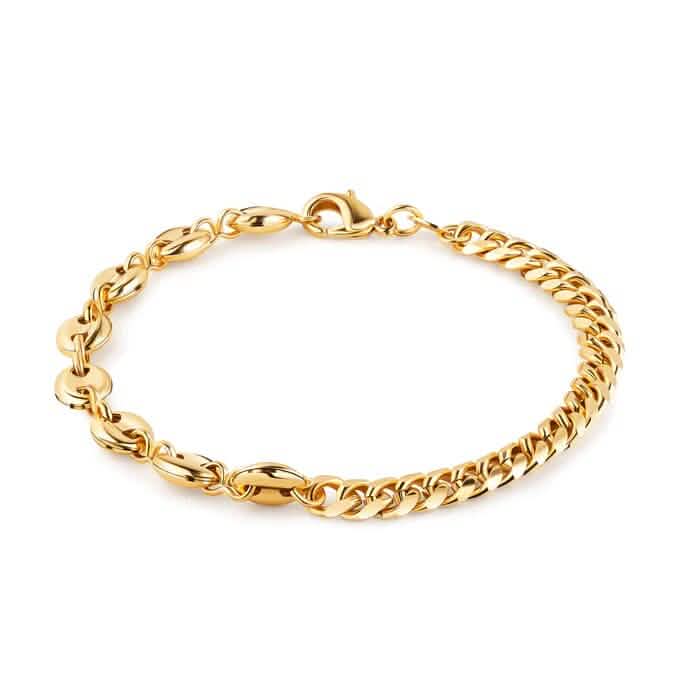 18K Gold Mariner & Cuban Link Bracelet DailySale