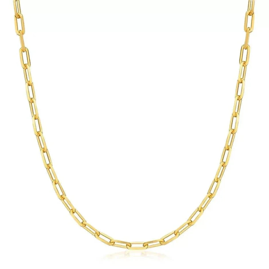 18K Gold Paperclip Link Chain Necklace DailySale