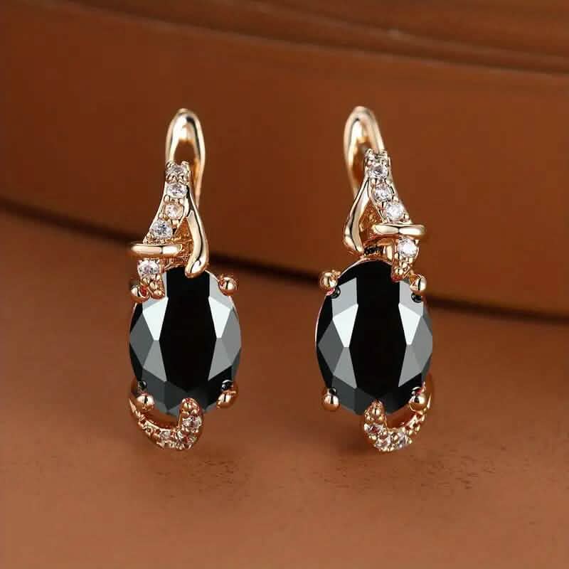 18K Gold Stone Stud Earrings DailySale
