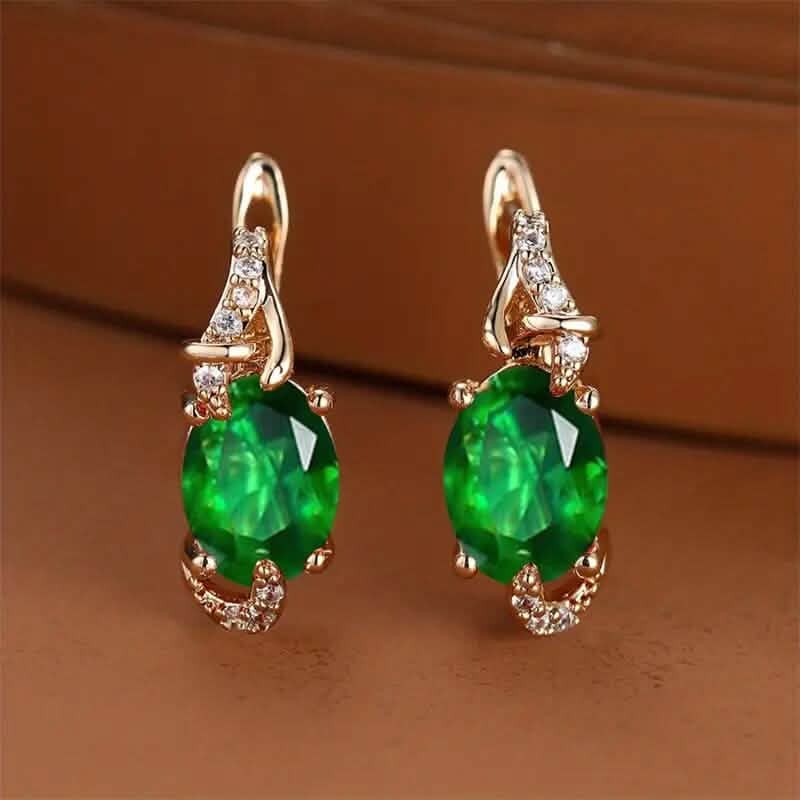 18K Gold Stone Stud Earrings DailySale
