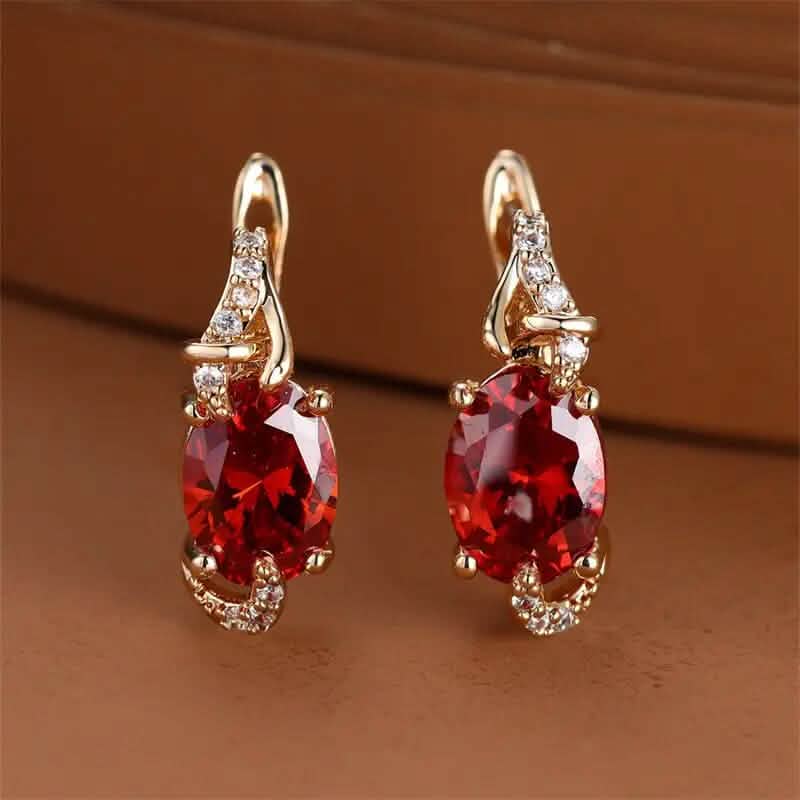 18K Gold Stone Stud Earrings DailySale