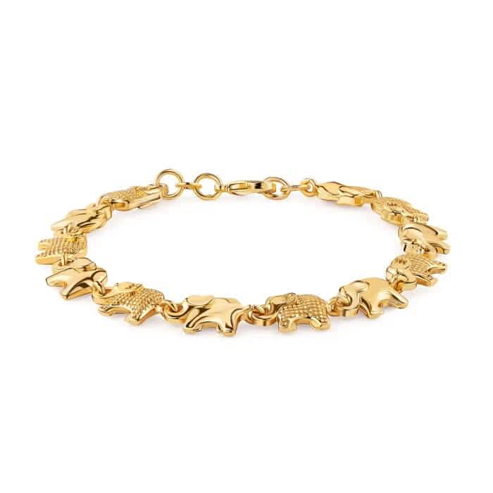 18K Gold Plated Elephant Anklet for Women 10" DailySale