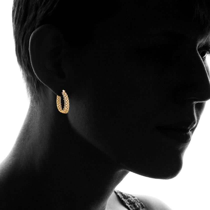 18K Gold Plated Hoop Earrings DailySale