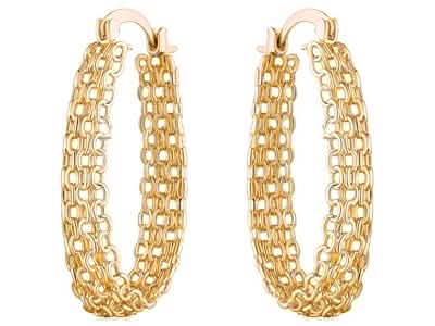 18K Gold Plated Hoop Earrings DailySale